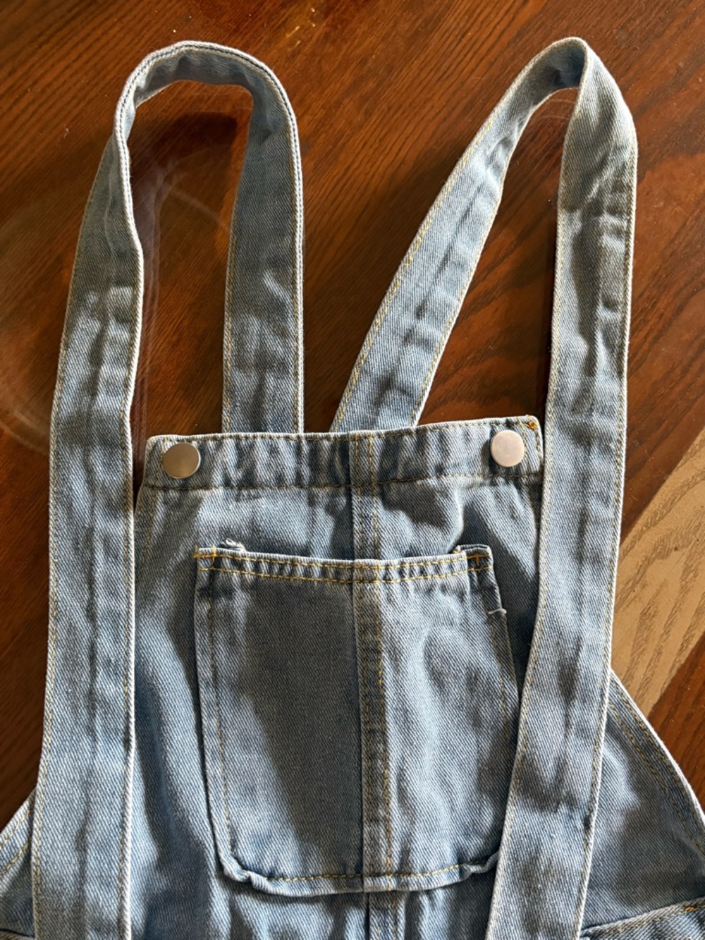Distressed Blue Denim Overalls - Picture 5 of 13